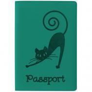 Обложка для паспорта , бирюзовый Staff