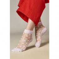 Женские носки  укороченные, размер 37/41, розовый Mersada