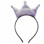 Карнавальный ободок, Ободок, Корона для принцессы, Сверкающие грани, Серебро, 1 шт. Leader Sales
