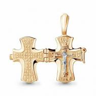 Крестик серебряный православный позолоченный Janess