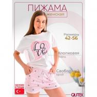 Пижама , размер 52-54, розовый QUTEX