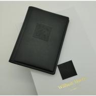 Обложка , натуральная кожа, отделение для карт, отделение для автодокументов, подарочная упаковка, черный William Morris