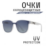 Солнцезащитные очки  MI1011-C2, квадратные, оправа: пластик, с защитой от УФ, поляризационные, синий MIOFORM