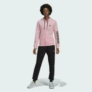 Костюм , размер 40, черный, розовый Adidas