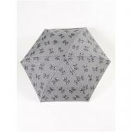 Зонт , механика, 3 сложения, купол 96 см., 6 спиц, для женщин, серый Zest
