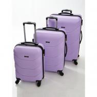 Комплект чемоданов  29866, 90 л, размер S/M/L, фиолетовый Freedom