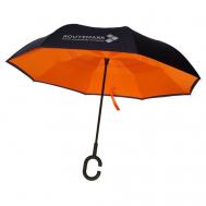 Зонт-трость , полуавтомат, купол 105 см., 8 спиц, обратное сложение, чехол в комплекте, синий, оранжевый ROUTEMARK