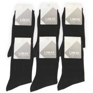 Носки , 6 пар, размер 39-44, черный ЛИМАКС
