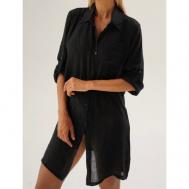туника, размер 40-46, черный ByGretaSwimwear