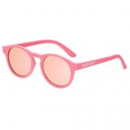 Солнцезащитные очки , круглые, гибкая оправа/дужки, поляризационные, розовый BABIATORS
