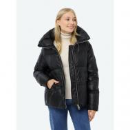 куртка  , демисезон/зима, силуэт свободный, размер 46, черный Vitacci