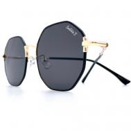 Солнцезащитные очки , круглые, оправа: пластик, с защитой от УФ, черный Smakhtin'S eyewear & accessories
