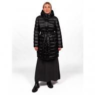 Куртка , демисезон/зима, пояс/ремень, размер 40, черный Trussardi