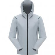 Ветровка  Men's running training jacket для бега, складывается в карман, вентиляция, светоотражающие элементы, быстросохнущая, несъемный капюшон, размер S, серый TOREAD