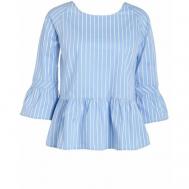 Блуза  , размер 34, голубой MORE & MORE