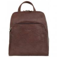 Рюкзак , натуральная кожа, внутренний карман, регулируемый ремень, коричневый Gianni Conti