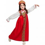 Русский народный сарафан для девочки красный детский Мой Карнавал