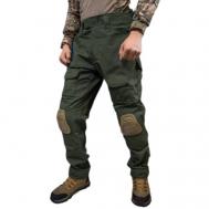 брюки , размер XL, зеленый Армейские будни