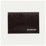 Обложка для паспорта , коричневый LAVANDA