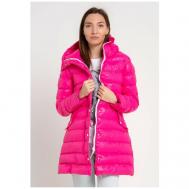 куртка  , демисезон/зима, средней длины, силуэт полуприлегающий, размер M, розовый Parrey