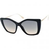 Солнцезащитные очки , бабочка, оправа: металл, с защитой от УФ, градиентные, для женщин, черный Max&Co