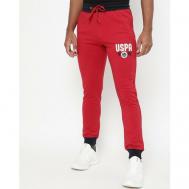брюки , карманы, размер 34, красный, коралловый U.S.POLO ASSN