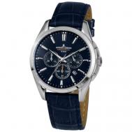 Наручные часы  Classic 61665, синий, серебряный Jacques Lemans