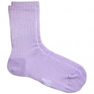 Носки  унисекс , 1 пара, высокие, износостойкие, вязаные, нескользящие, размер 41-45, фиолетовый MOGZY