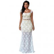 Платье вечернее, размер 38-40, белый ChiMagNa