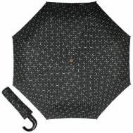Мини-зонт , автомат, 3 сложения, купол 100 см., 8 спиц, система «антиветер», чехол в комплекте, для мужчин, черный Moschino