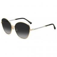 Солнцезащитные очки , кошачий глаз, оправа: металл, с защитой от УФ, для женщин, золотой Jimmy Choo