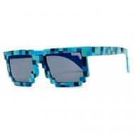 Солнцезащитные очки , квадратные, оправа: пластик, синий Pixel Crew