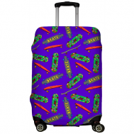 Чехол для чемодана , размер L, серый, зеленый LeJoy