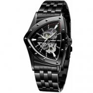 Наручные часы  Мужские наручные механические часы скелетоны с автоподзаводом, черный WINNER