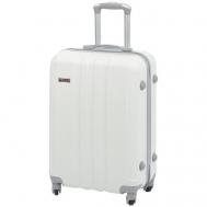 Чемодан на колесах дорожный средний багаж для путешествий женский s+  размер С+ 60 см 52 л легкий 2.6 кг прочный abs пластик Фиолетовый нежный TEVIN
