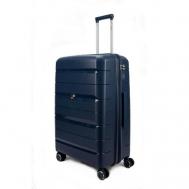Умный чемодан , 85 л, размер L, синий Impreza