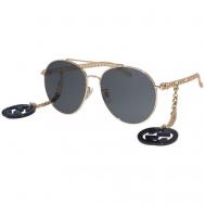 Солнцезащитные очки , авиаторы, оправа: металл, для женщин, золотой Gucci
