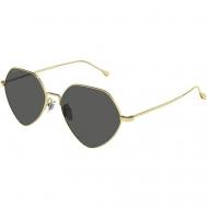 Солнцезащитные очки , шестиугольные, оправа: металл, для женщин, золотой Gucci