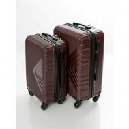 Комплект чемоданов , ABS-пластик, коричневый Feybaul
