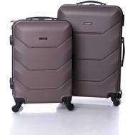 Комплект чемоданов  31339, ABS-пластик, размер M, коричневый Freedom