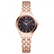 Наручные часы  P21071.9174Q, розовый, черный Pierre Ricaud