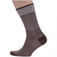 Мужские носки , 1 пара, классические, размер 27, коричневый Grinston
