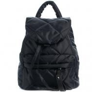 Рюкзак  торба , натуральная кожа, текстиль, внутренний карман, синий Fabrizio