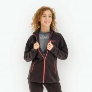 Олимпийка  Женская флисовая кофта  Level Black Red, размер L, черный, красный Dragonfly