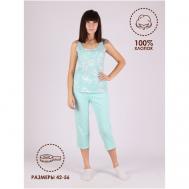 Пижама , размер 50-52, серый, голубой VereLeya