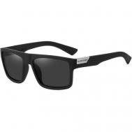 Солнцезащитные очки , прямоугольные, складные, спортивные, ударопрочные, поляризационные, с защитой от УФ, зеркальные, для мужчин, черный FILINN