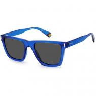 Солнцезащитные очки , квадратные, оправа: пластик, для мужчин, синий Polaroid