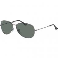 Солнцезащитные очки Luxottica, авиаторы, оправа: металл, с защитой от УФ, серый Ray-Ban