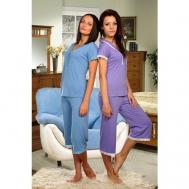Пижама , брюки, майка, без рукава, стрейч, размер 46, фиолетовый SLOGGI