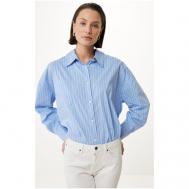 Рубашка  , повседневный стиль, прямой силуэт, длинный рукав, карманы, манжеты, в полоску, размер M Mexx